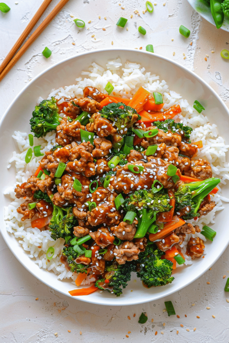 Ground Turkey Teriyaki Stir Fry
